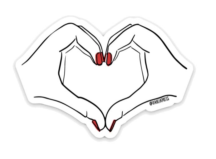 Heart Hands Sticker