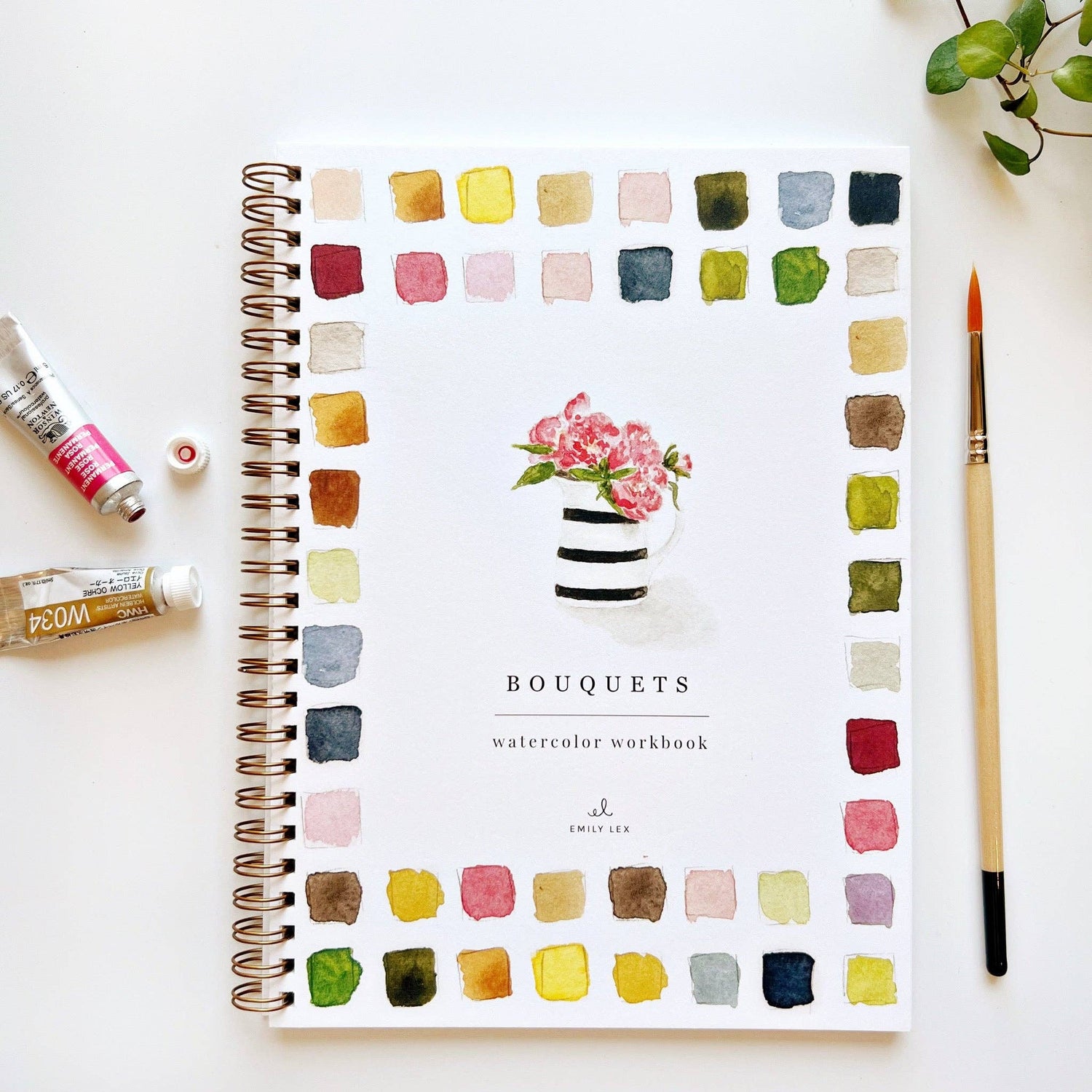 Bouquets Watercolor Workbook by Emily Lex (2024)