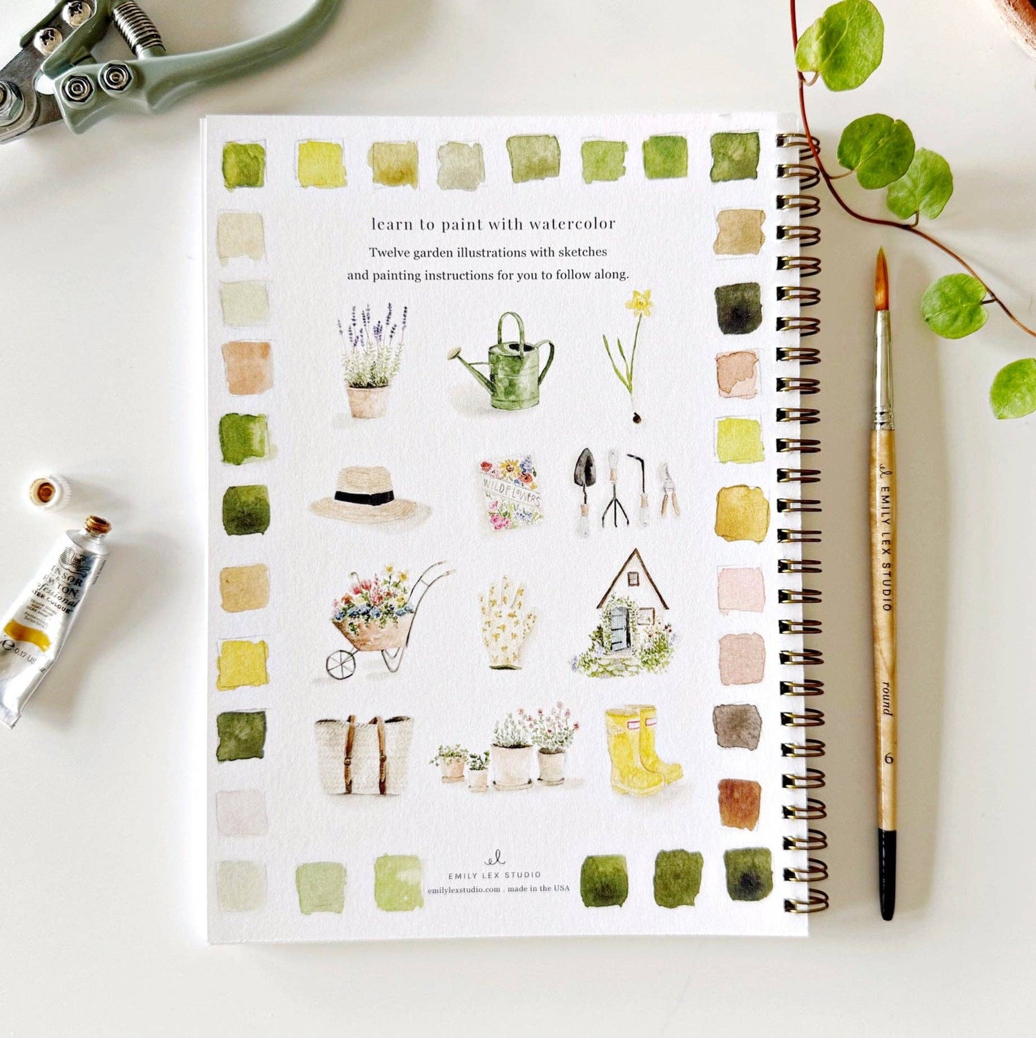 Emily Lex Garden Watercolor Workbook