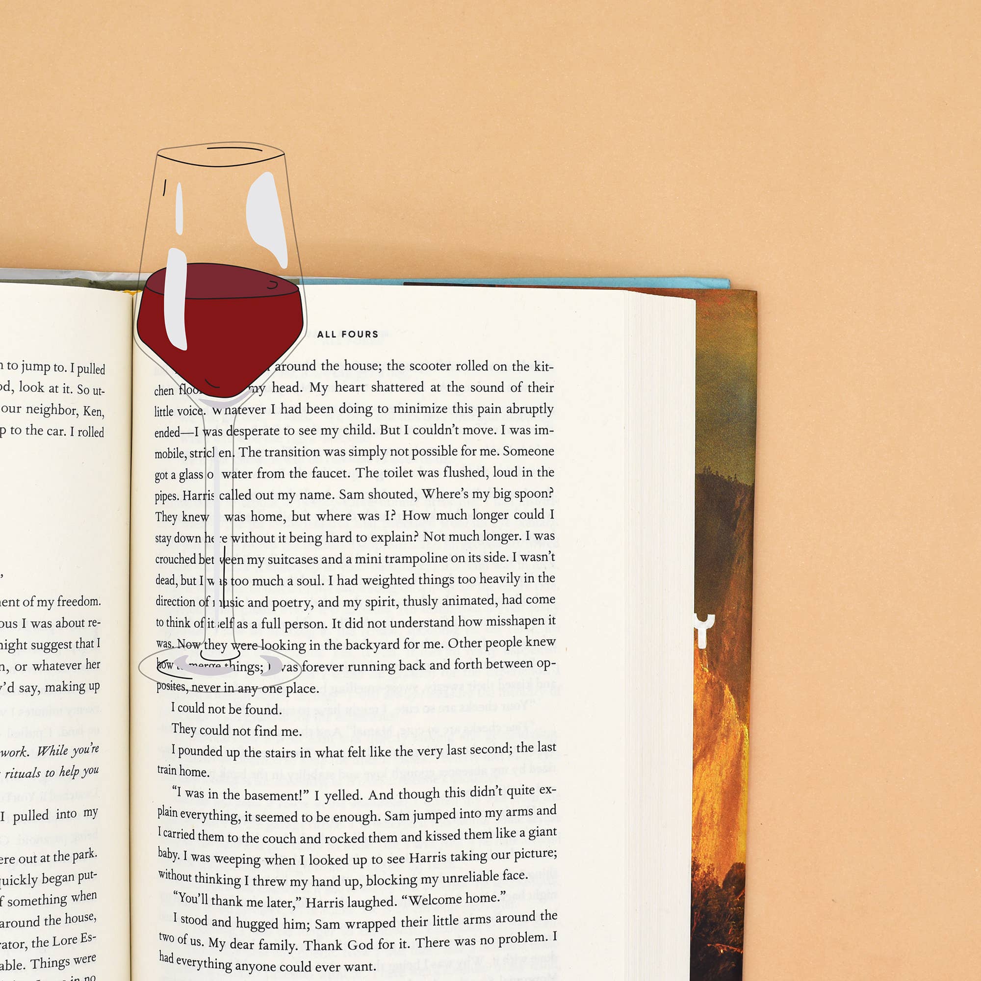 Glass of Wine Bookmark (it&