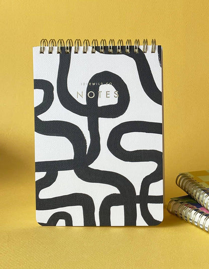 BLACK &amp; WHITE SQUIGGLE JOTTER