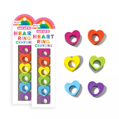 Heart Ring Crayons - Set of 6