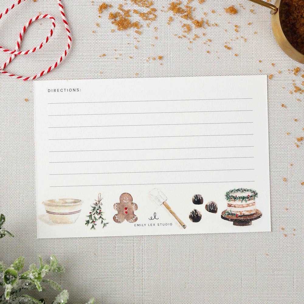 Christmas Baking Recipe Cards by Emily Lex