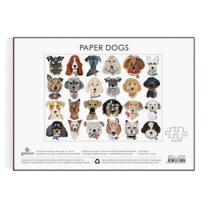 Galison Paper Dogs 1000 Piece Puzzle