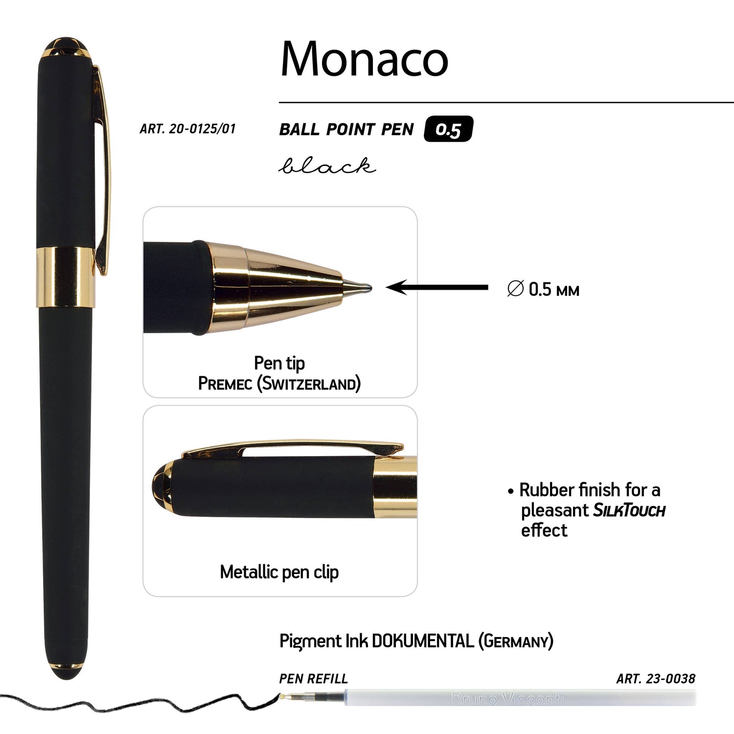 Monaco Pen Black