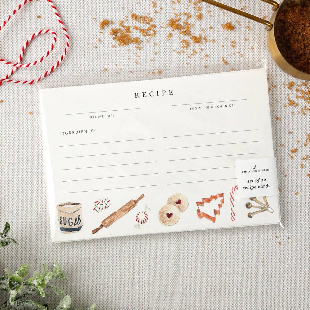 Christmas Baking Recipe Cards by Emily Lex