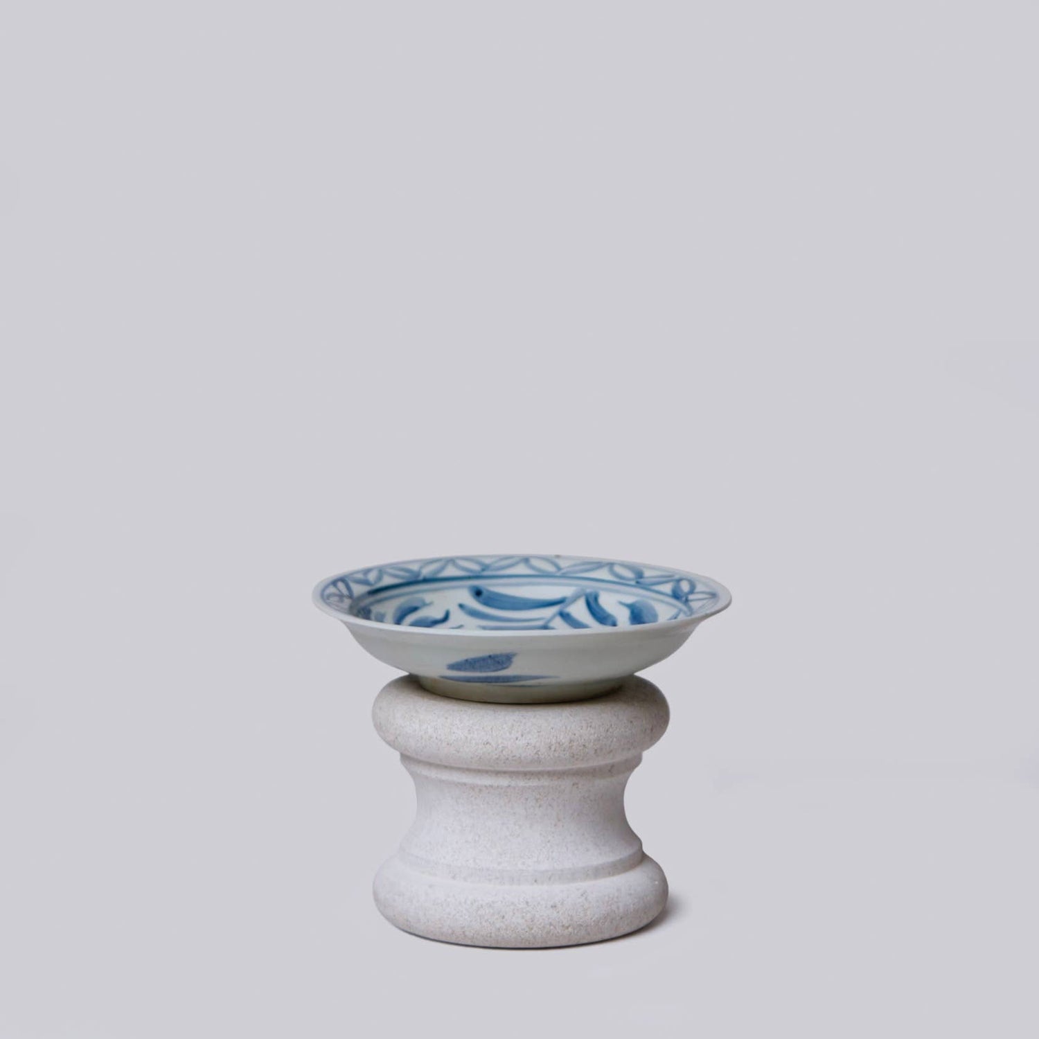 7&quot; Porcelain Floral Dish - Blue and White