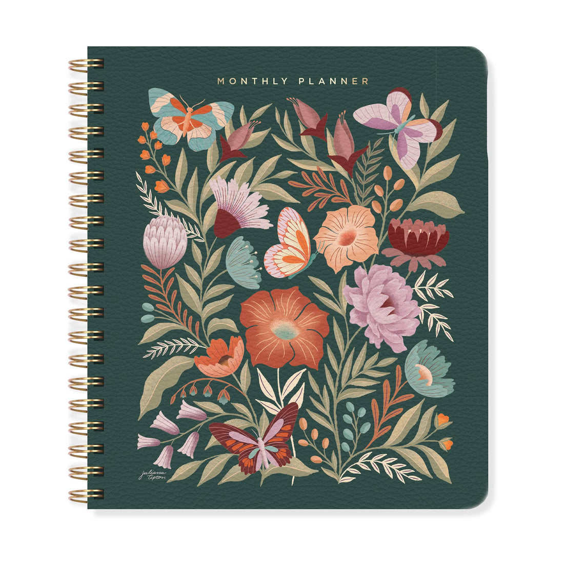 JT Flowers Non-dated Monthly Planner