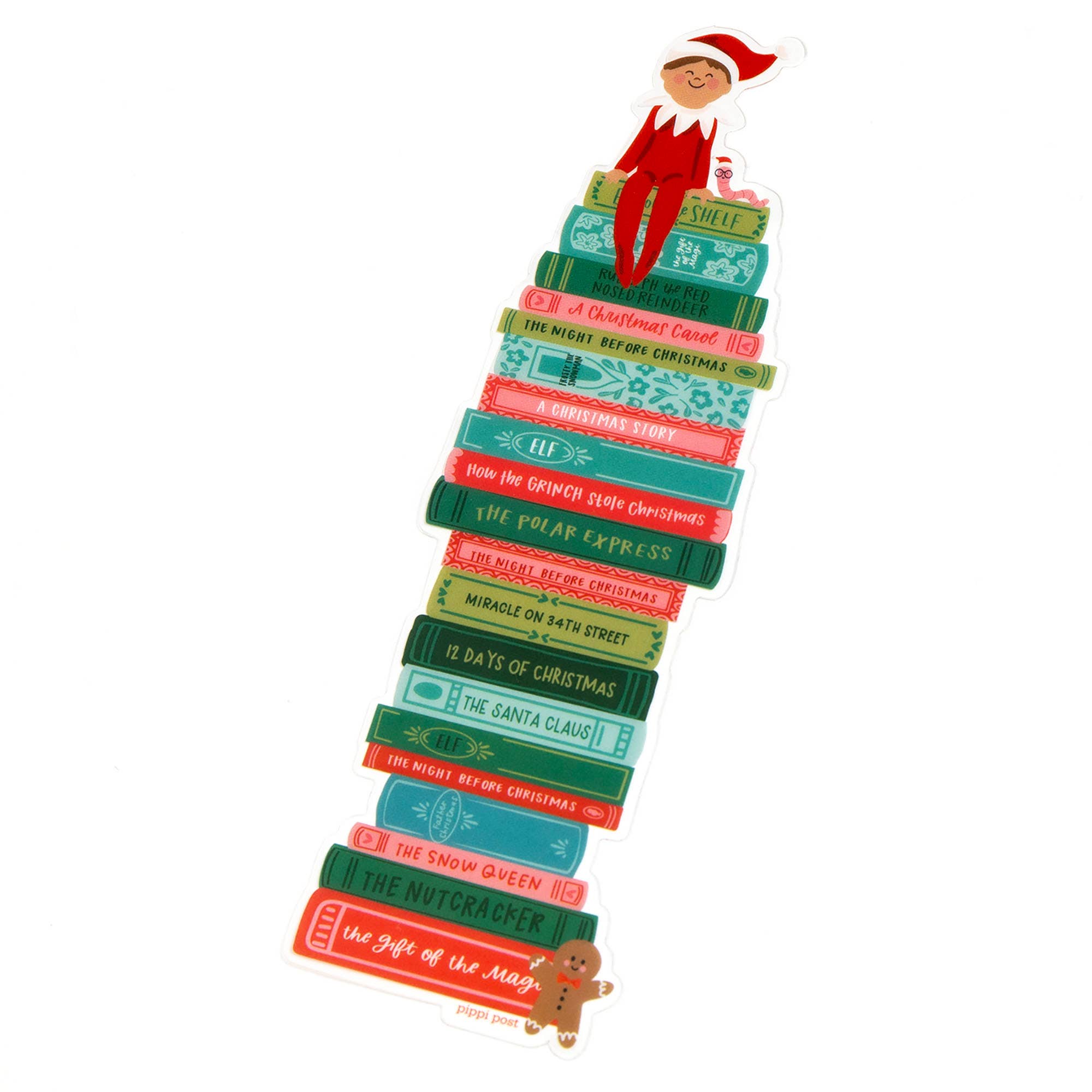 Holiday Book Stack Acetate Bookmark