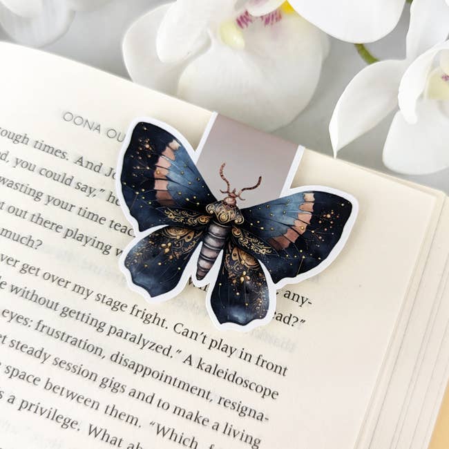 Magnetic Bookmark - Celestial Moth Bookmark - Halloween