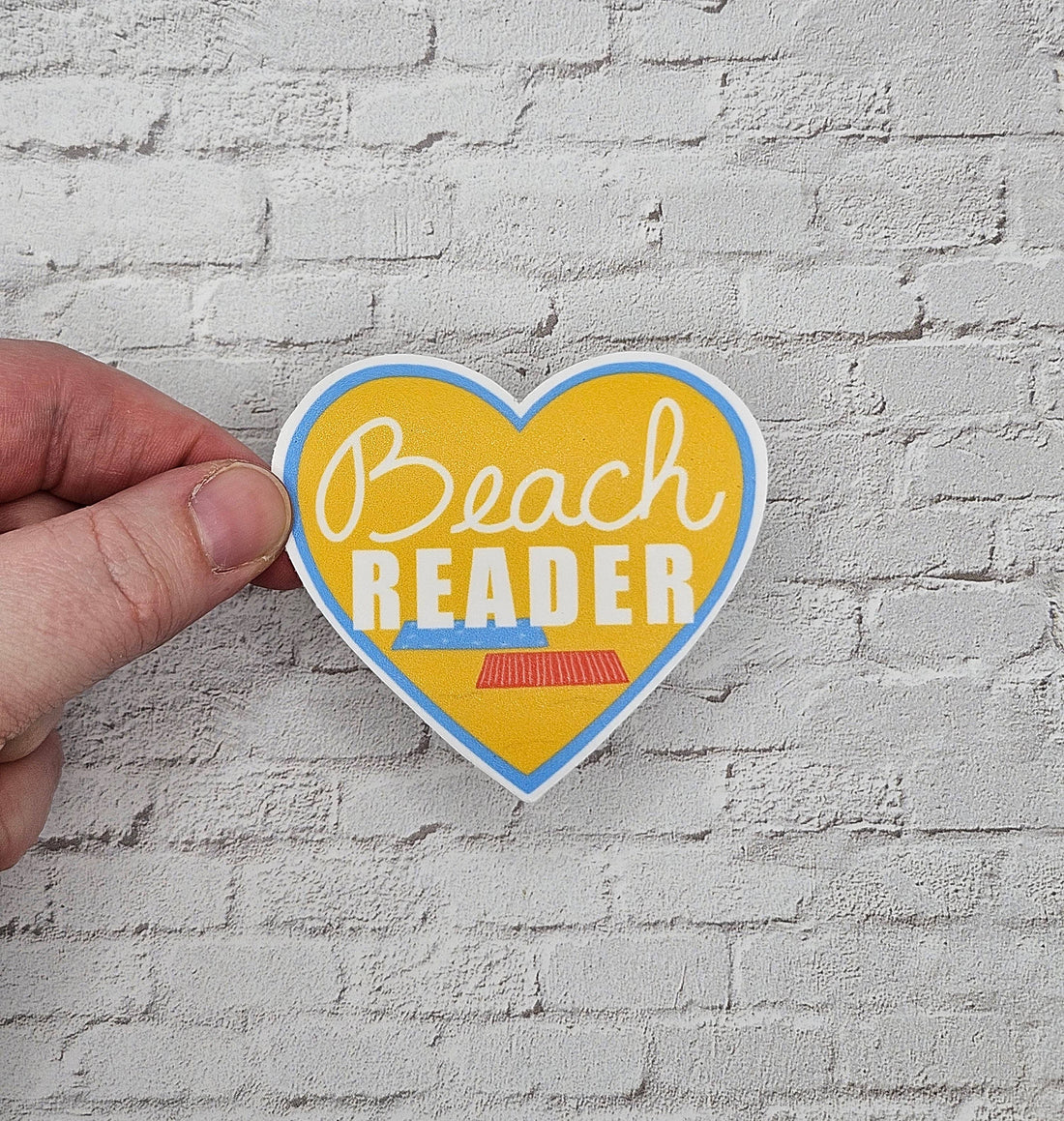 Beach Reader Vinyl Sticker for Emily Henry Romance Readers