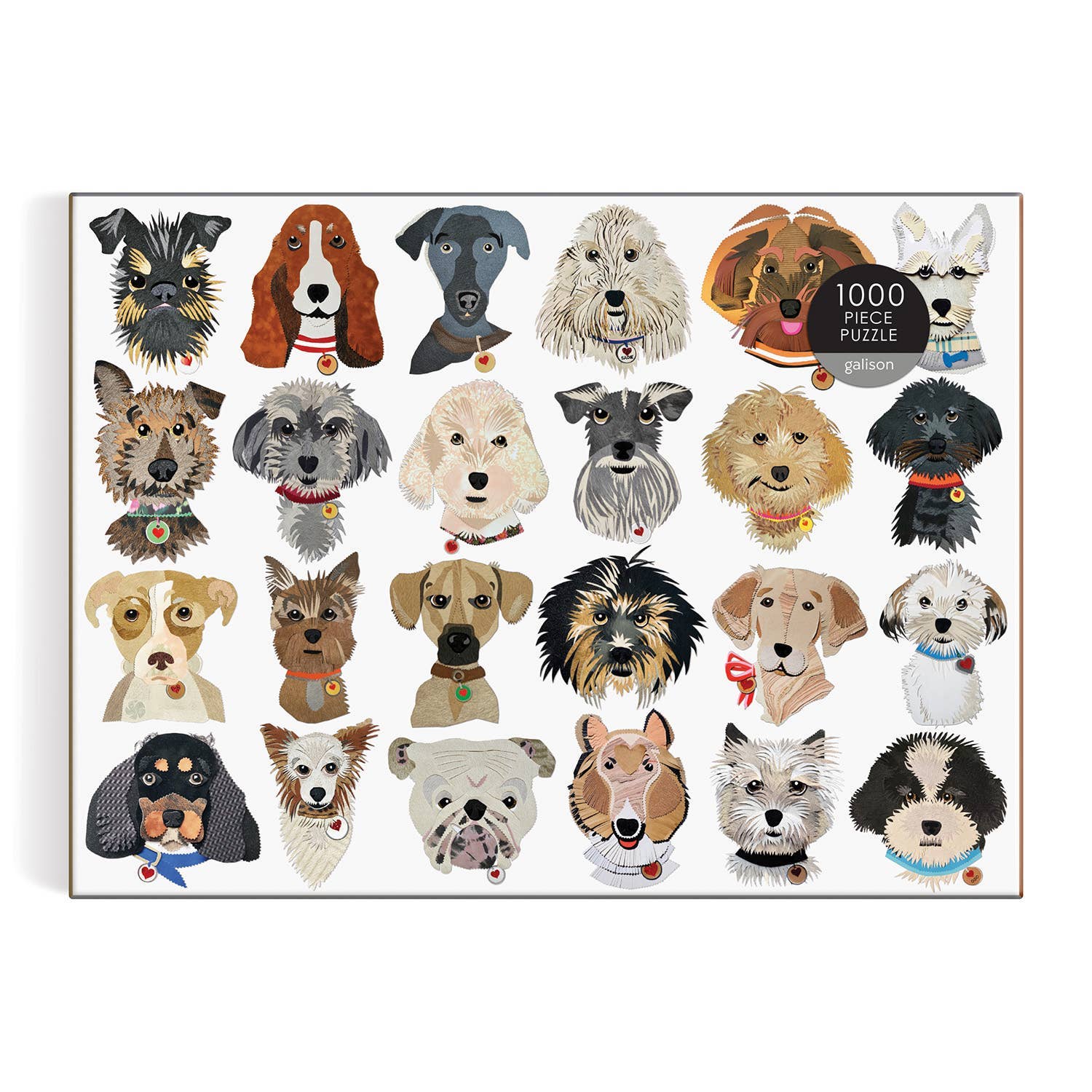 Galison Paper Dogs 1000 Piece Puzzle