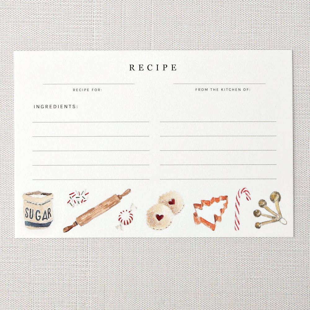 Christmas Baking Recipe Cards by Emily Lex