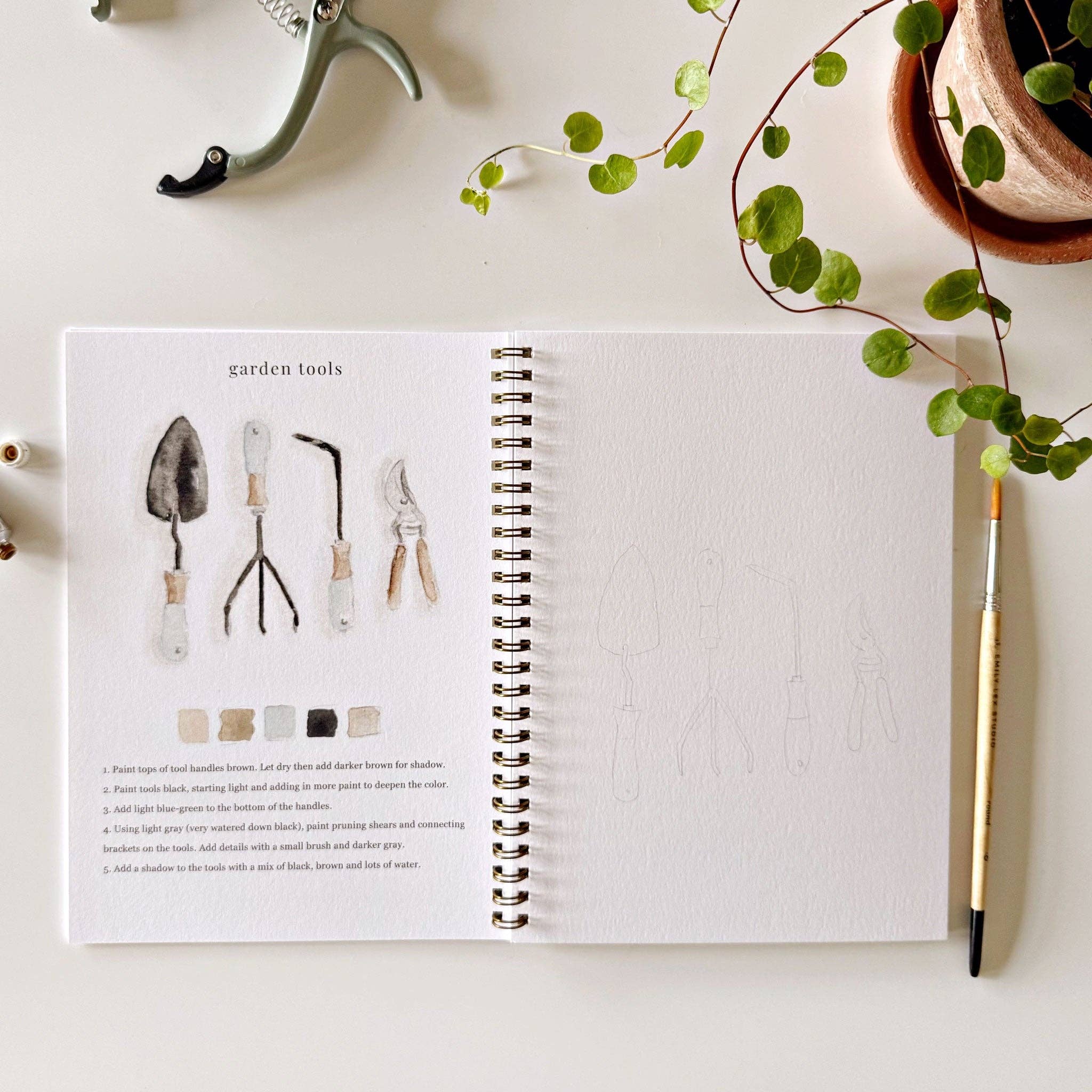 Emily Lex Garden Watercolor Workbook