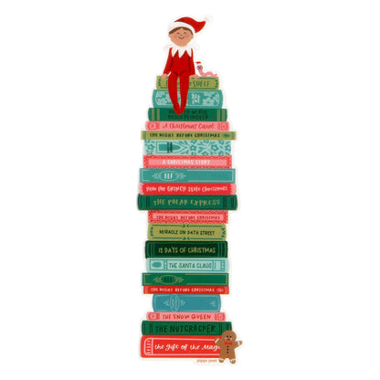 Holiday Book Stack Acetate Bookmark