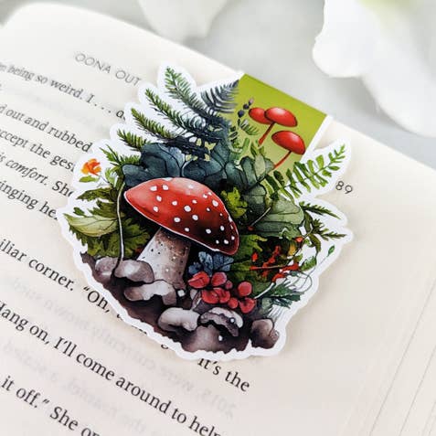 Magnetic Bookmark - Mushroom Bookmark - Forest Bookmark