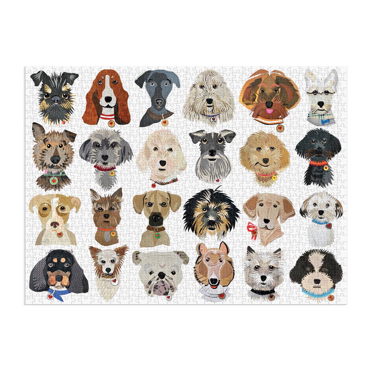 Galison Paper Dogs 1000 Piece Puzzle