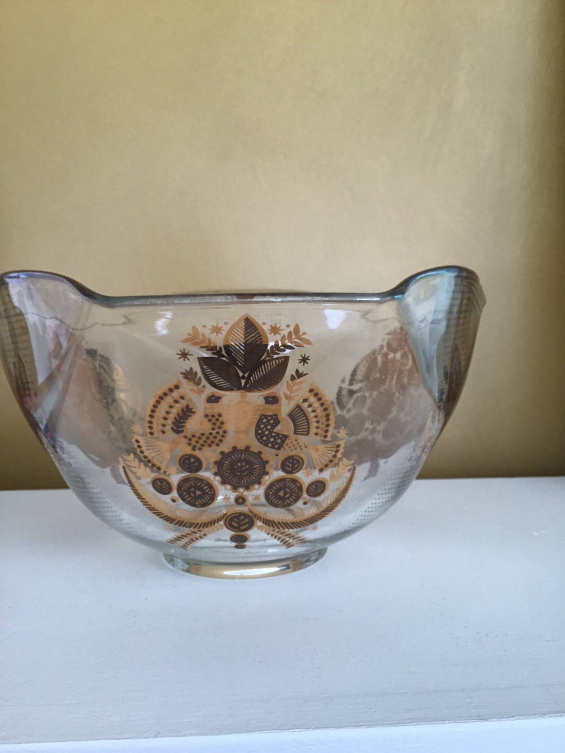 Mid-Century George Briard Gold Print Serving Bowl