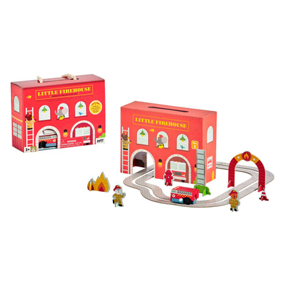 Wind Up &amp; Go Fire Station Play Set