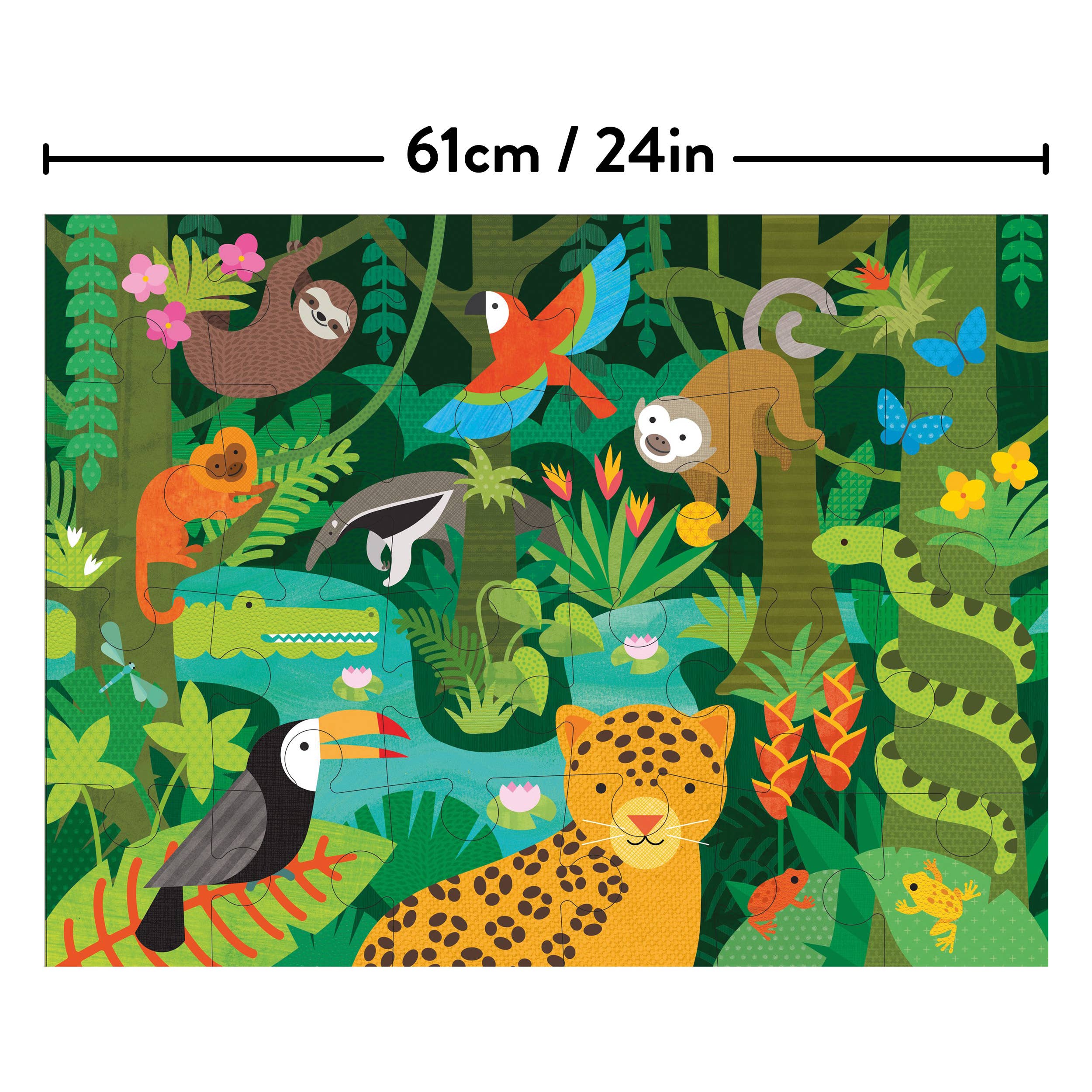 Wild Rainforest 24-Piece Floor Puzzle