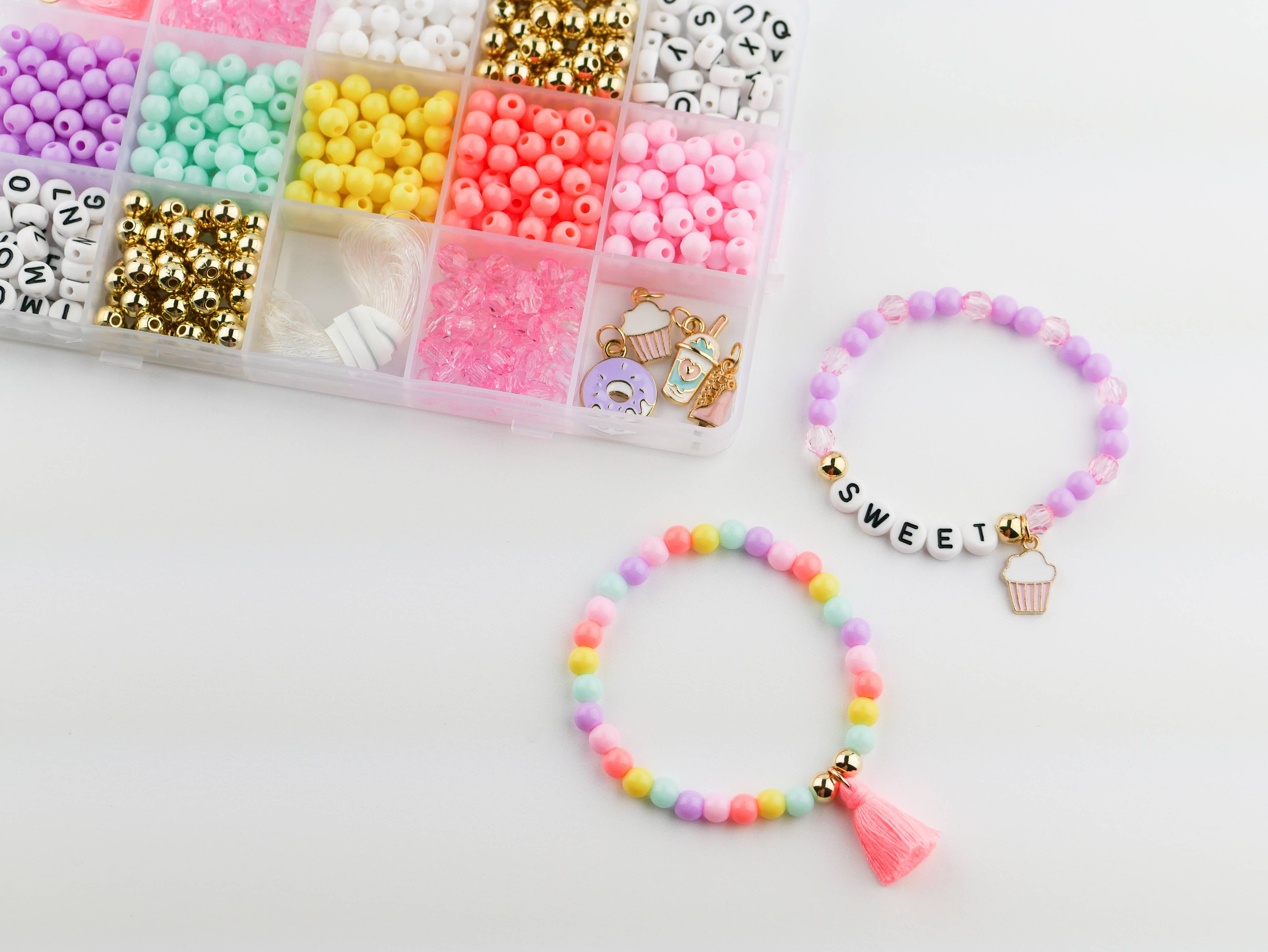 Bracelet Kit - Sweet Treat Candy Shop Gift Stretchy Bracelet Craft Kit