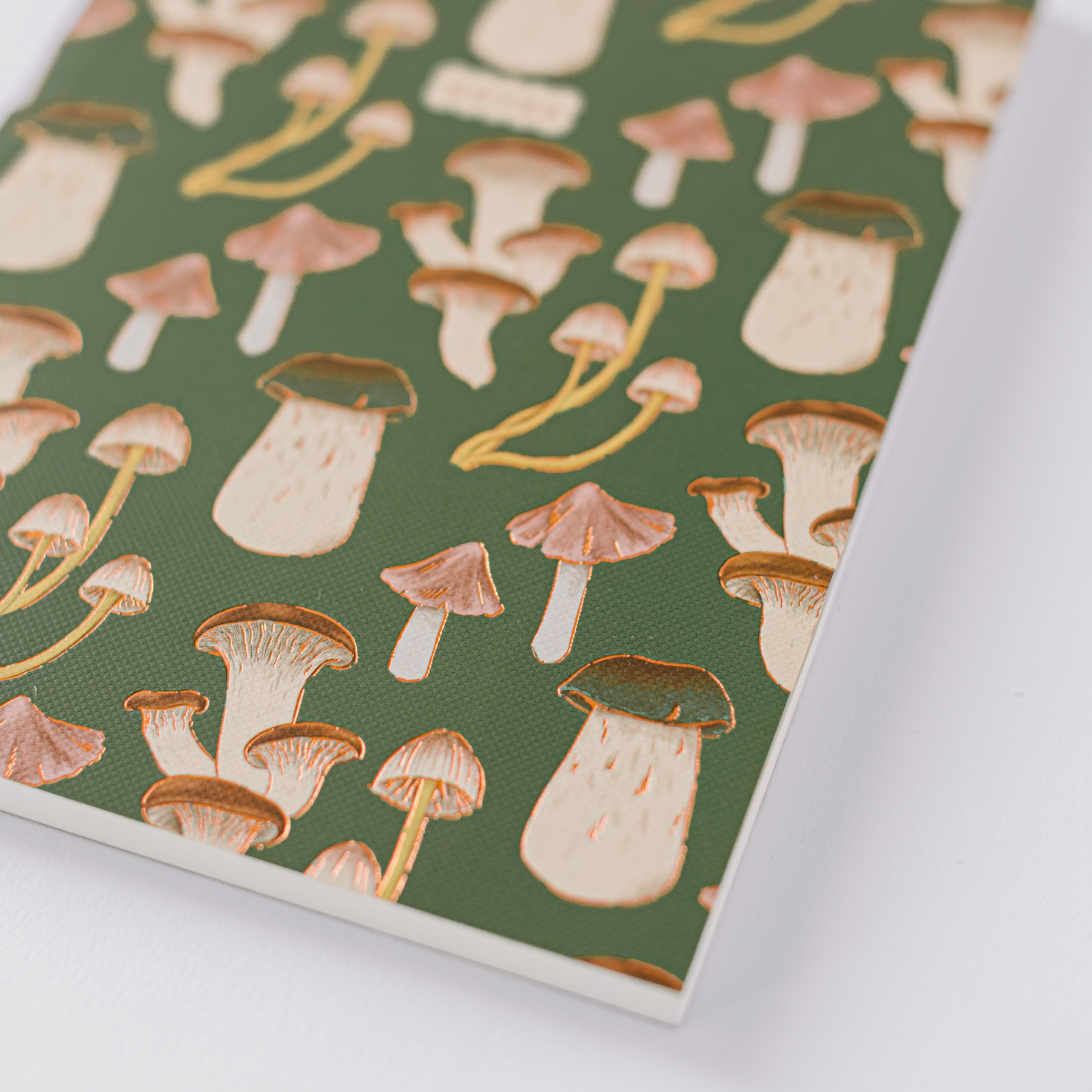 Green Mushroom Pattern Softcover Notebook