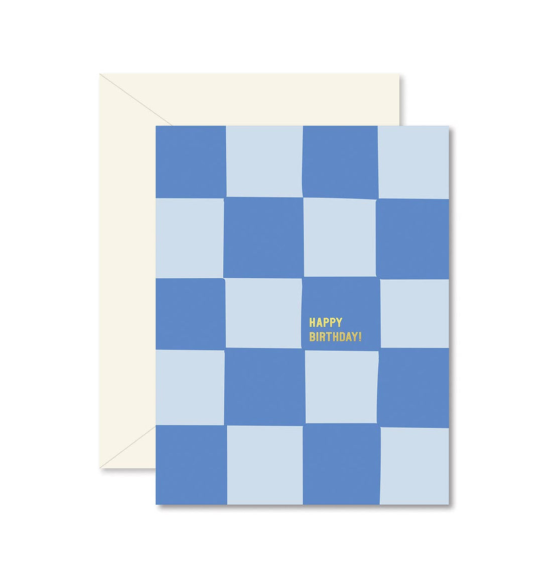 Blues Checkerboard Birthday Greeting Card