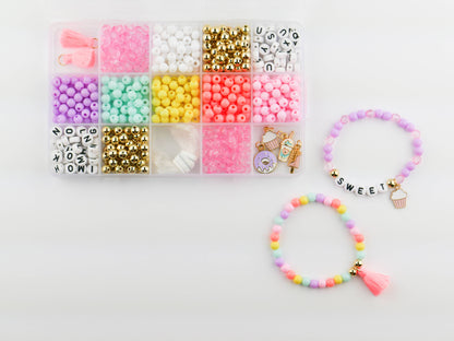 Bracelet Kit - Sweet Treat Candy Shop Gift Stretchy Bracelet Craft Kit