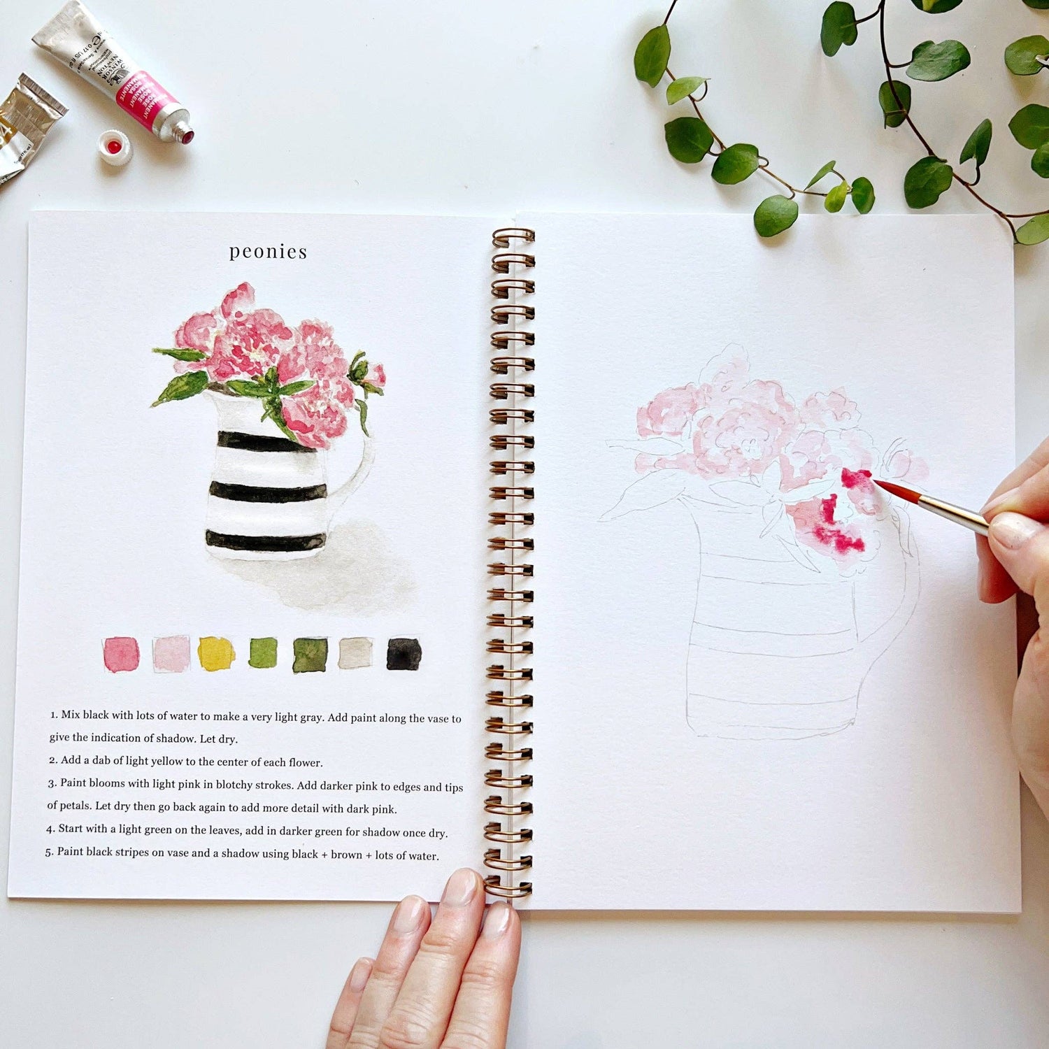 Bouquets Watercolor Workbook by Emily Lex (2024)