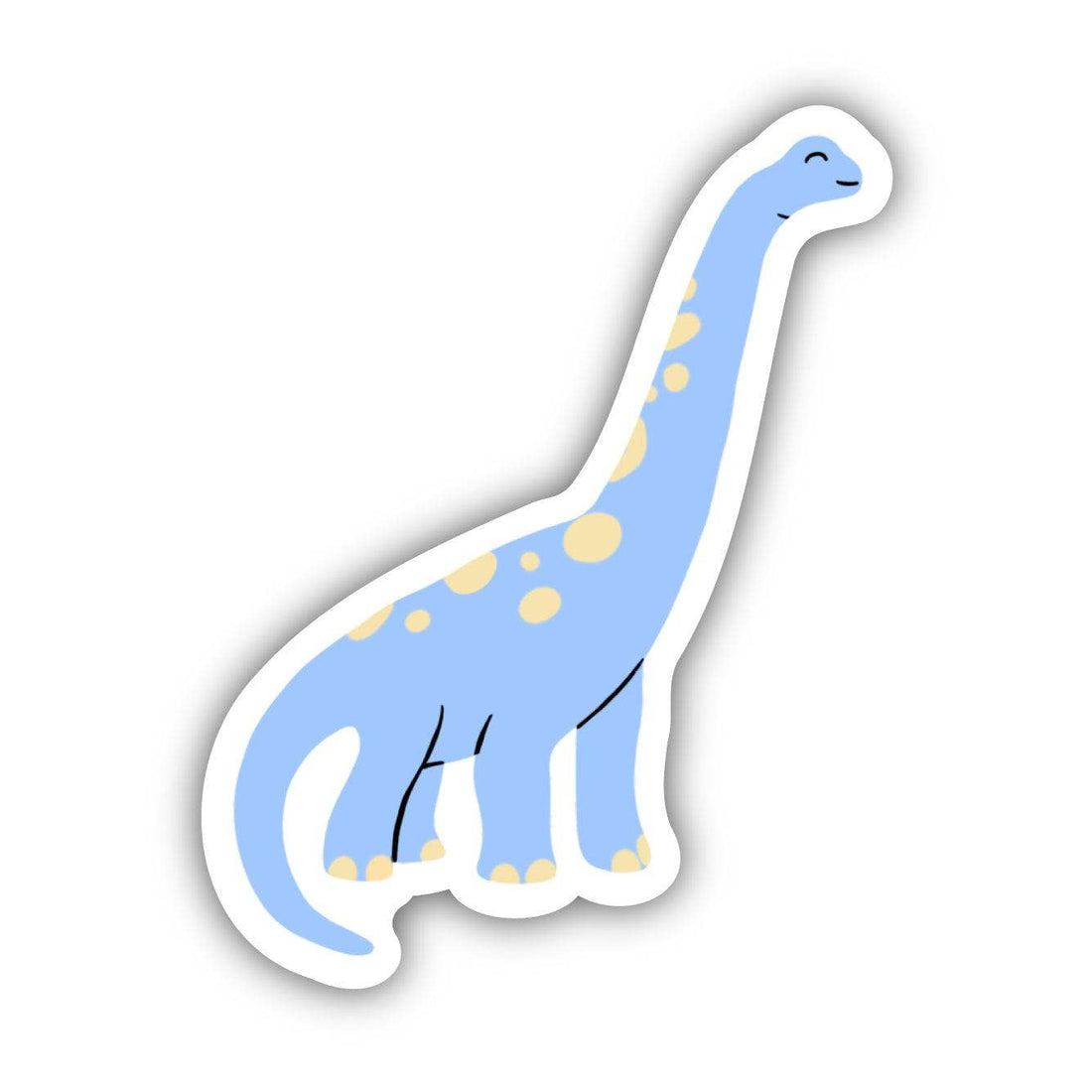 Cute Blue Long Neck Dinosaur Sticker