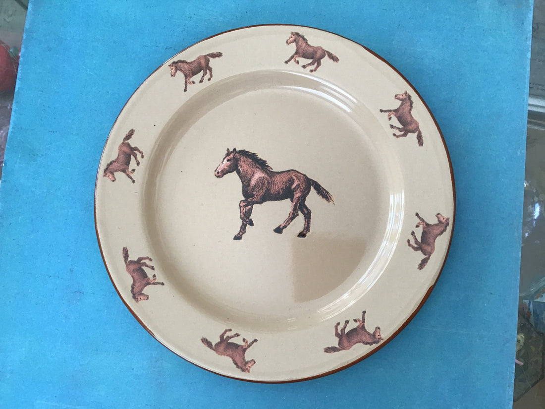 Marble Canyon Enamelware Horse Plate