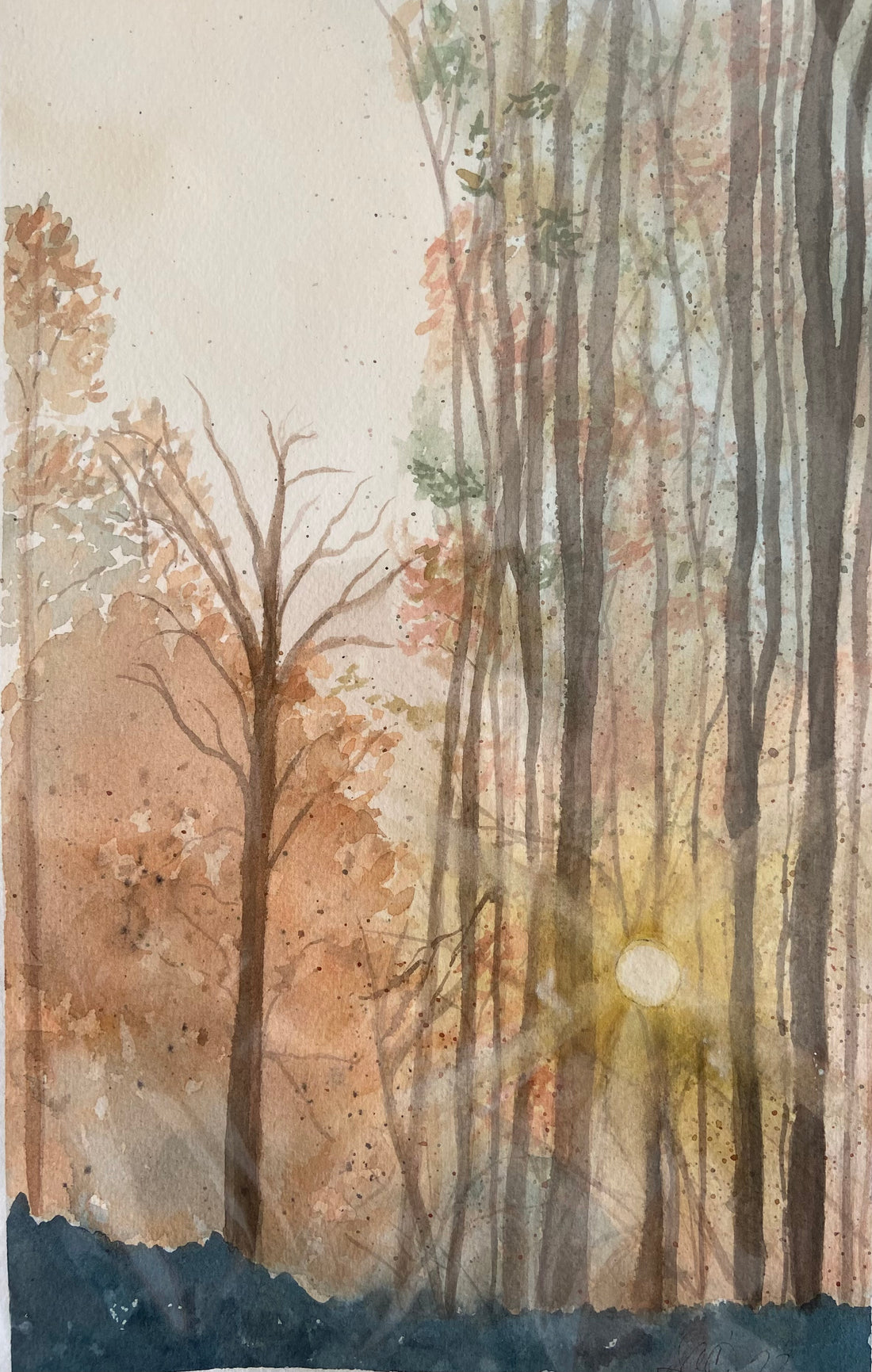 Susie James Watercolor Forest Sun