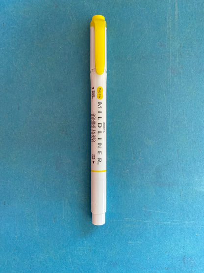 Zebra Mildliner Double-Ended Highlighter - Lemon Yellow