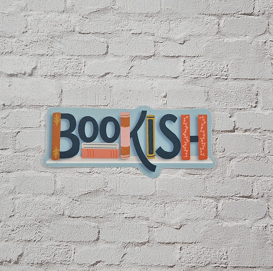 Bookish Books on Shelf Vinyl Sticker