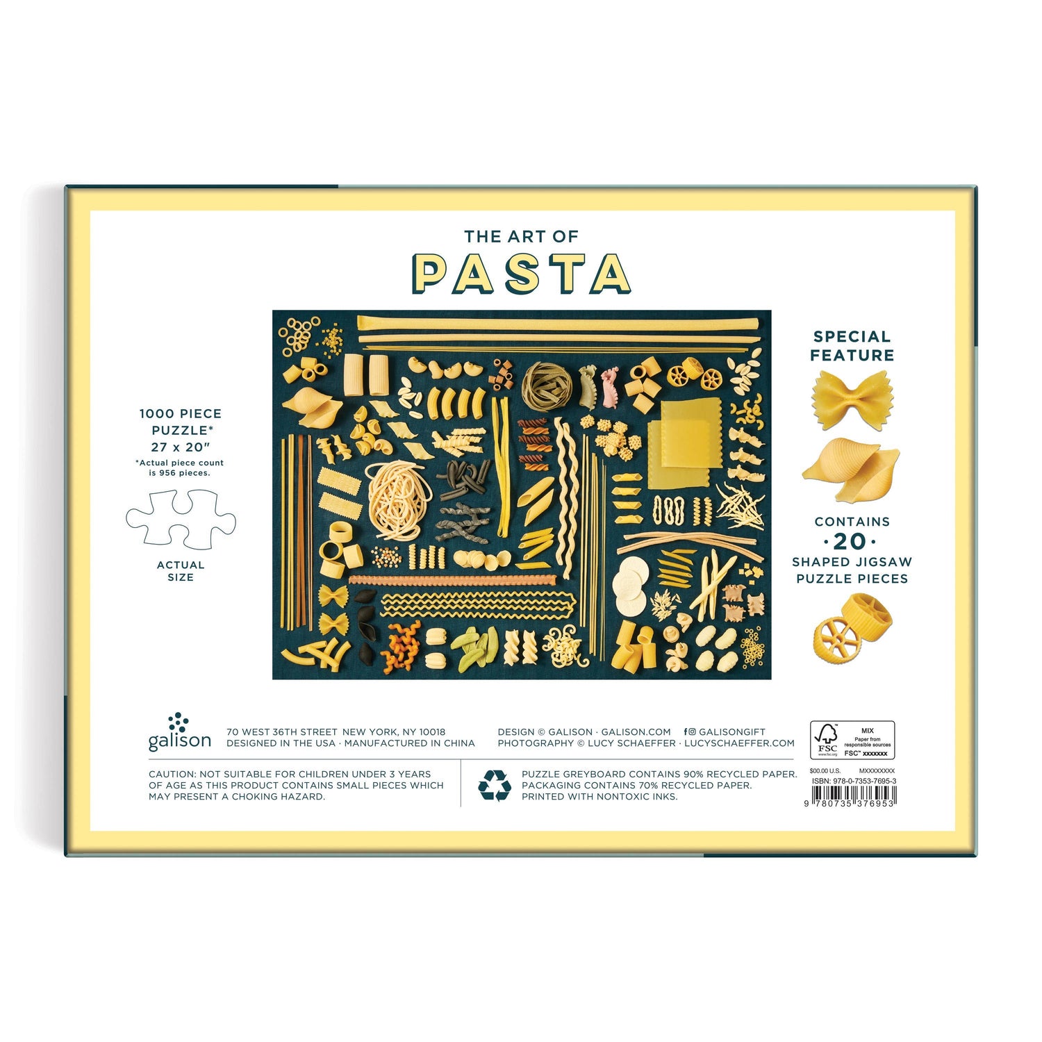 The Art of Pasta 1000 Piece Puzzle with Shaped Pieces