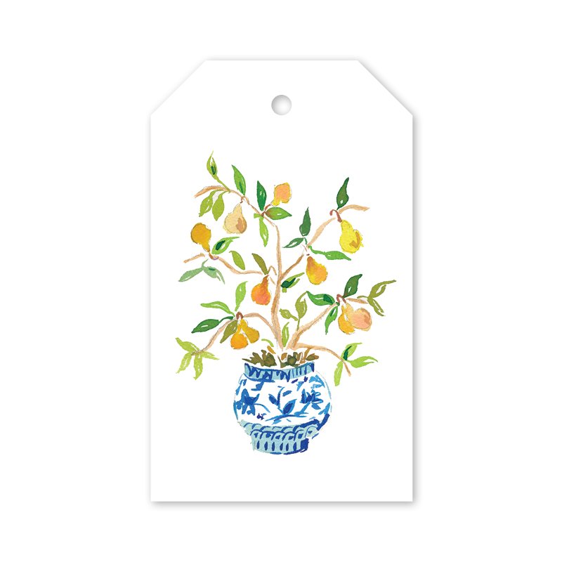 Pears Topiary Gift Tags Set of 8