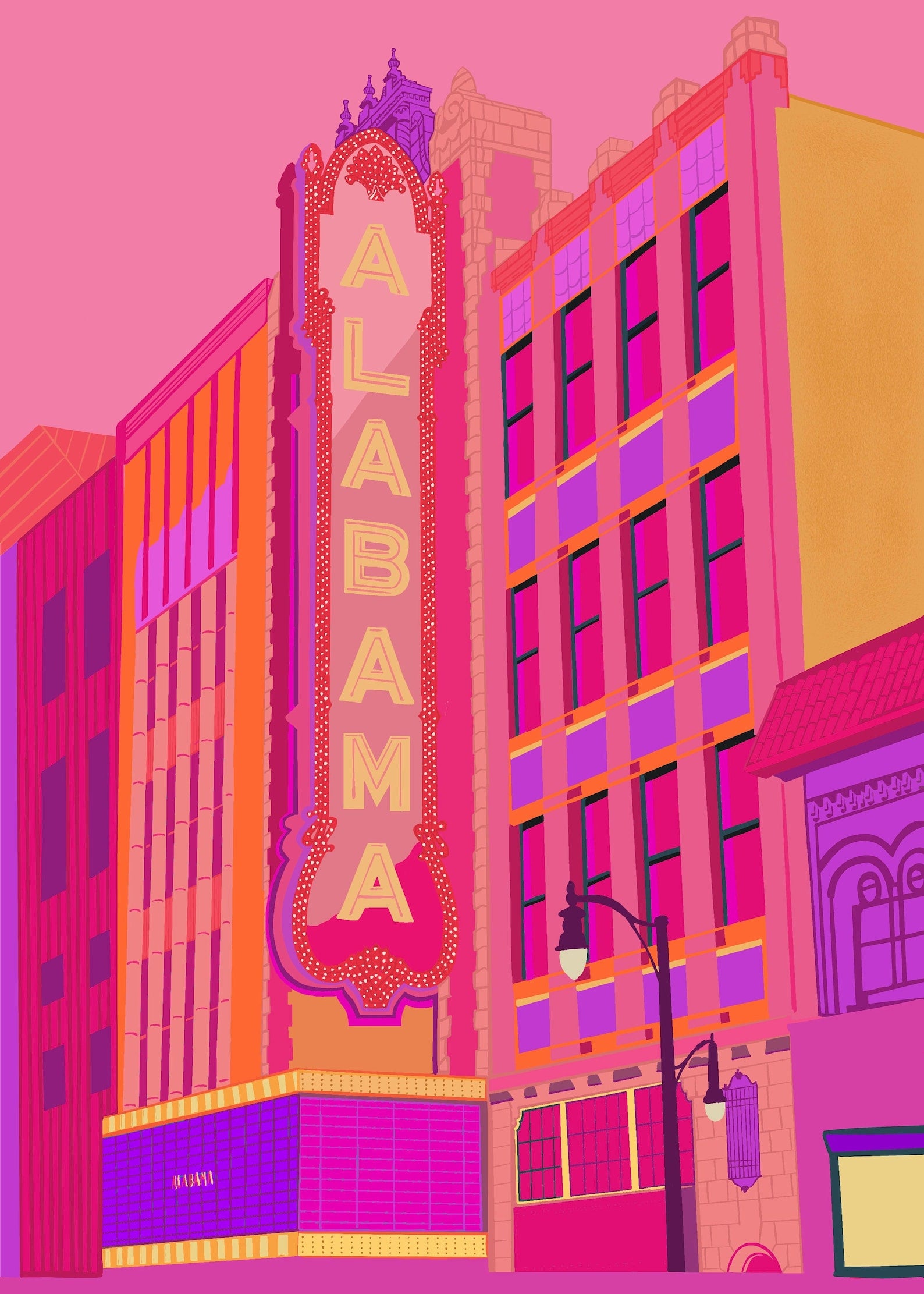 Alabama Theatre Sign Print 8&quot; X 10&quot;