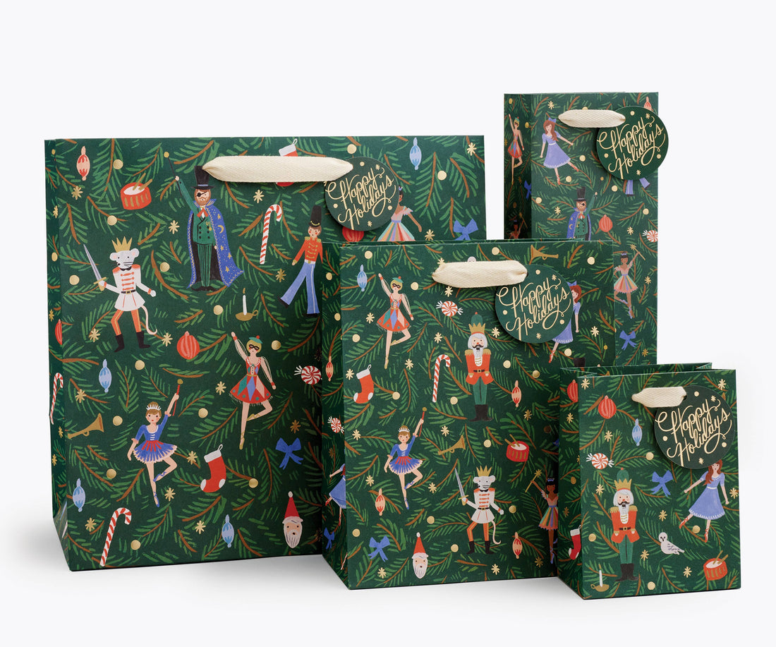 Nutcracker Gift Bag (Green Background)