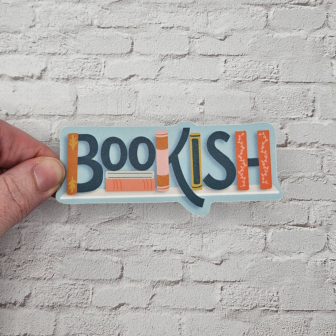 Bookish Books on Shelf Vinyl Sticker