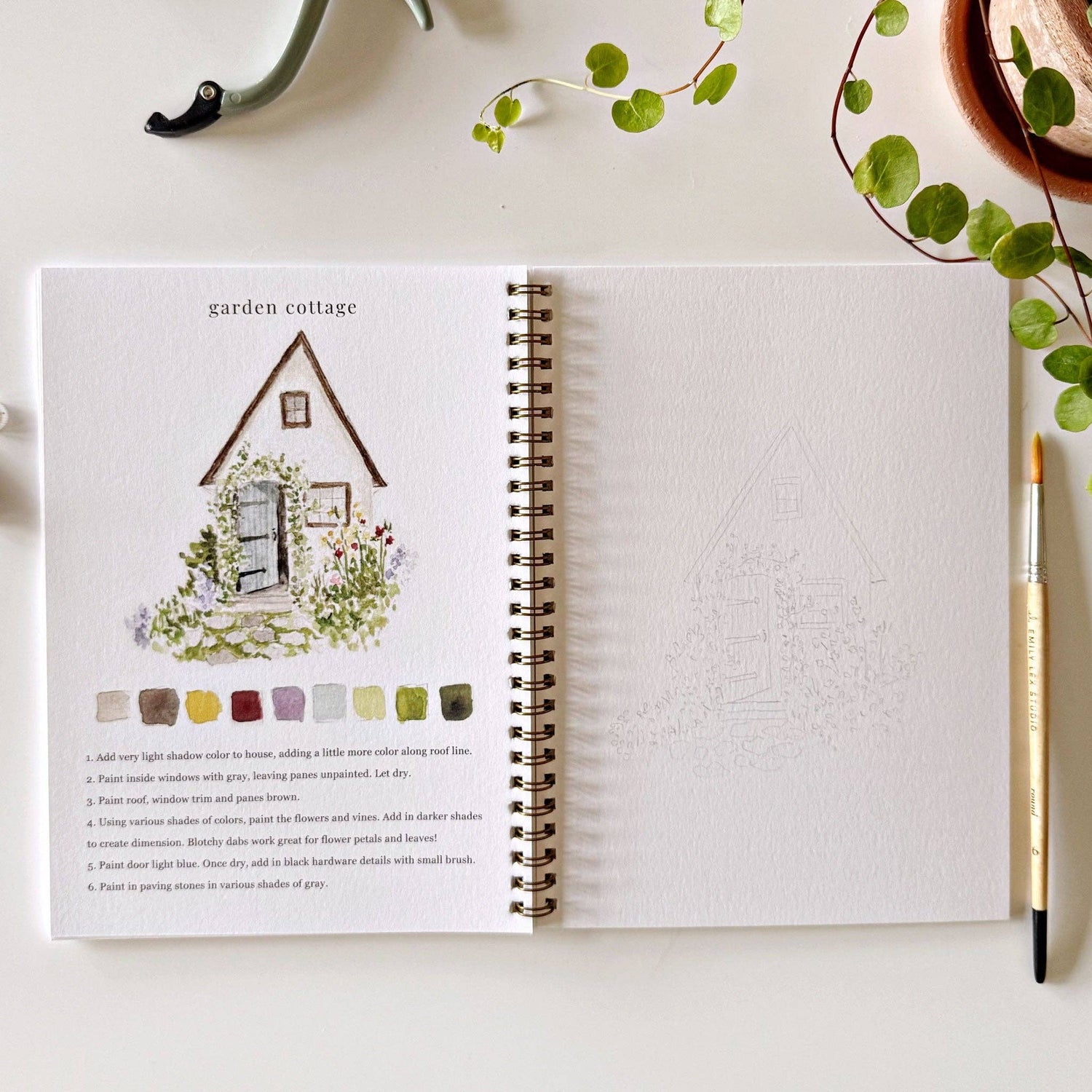 Emily Lex Garden Watercolor Workbook