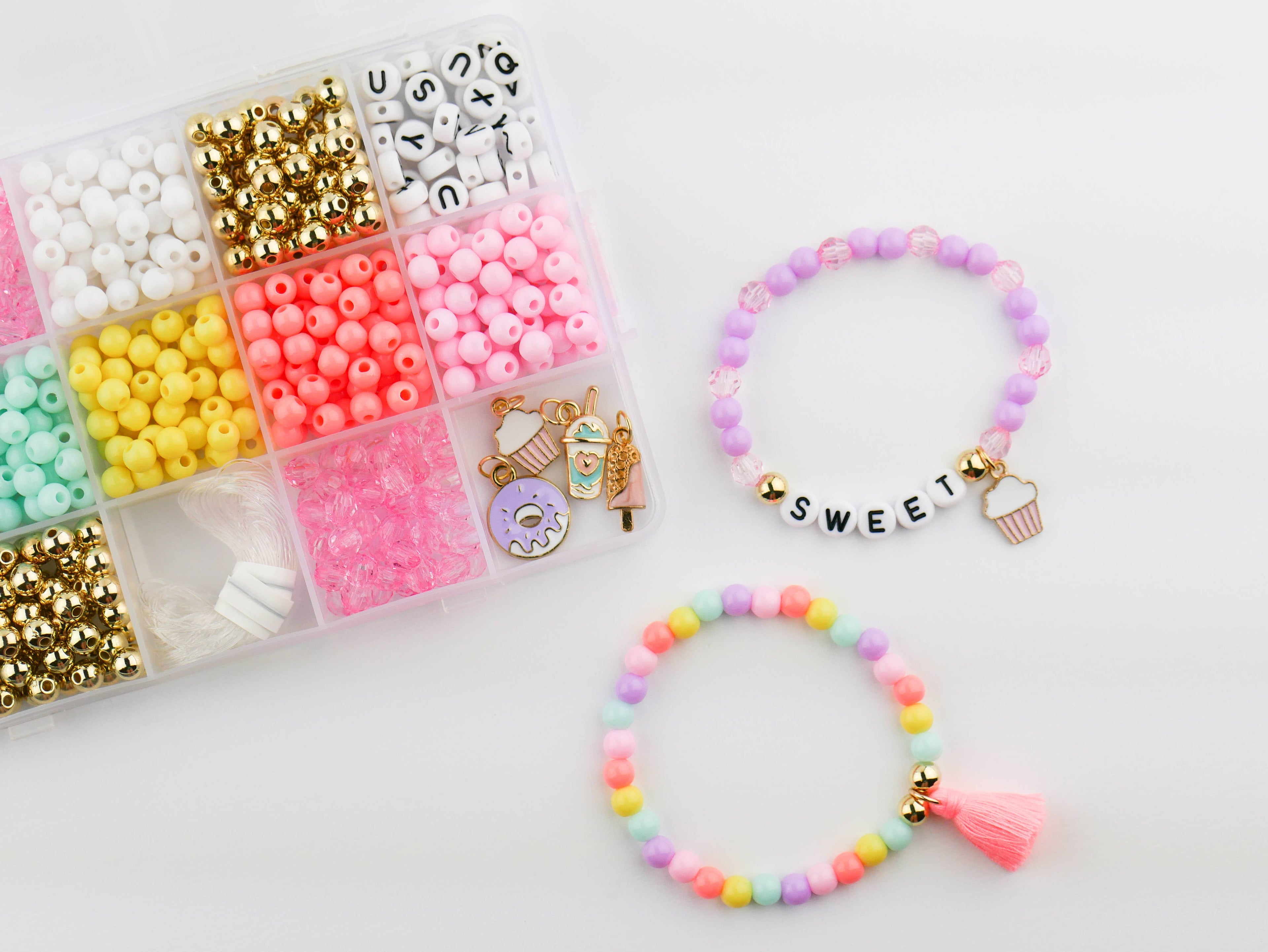 Bracelet Kit - Sweet Treat Candy Shop Gift Stretchy Bracelet Craft Kit