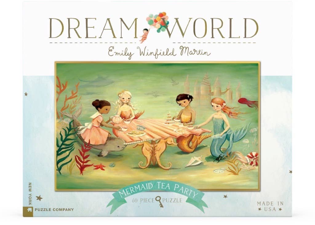 NY Puzzle Co. Mermaid Tea Party - 60 Piece Puzzle