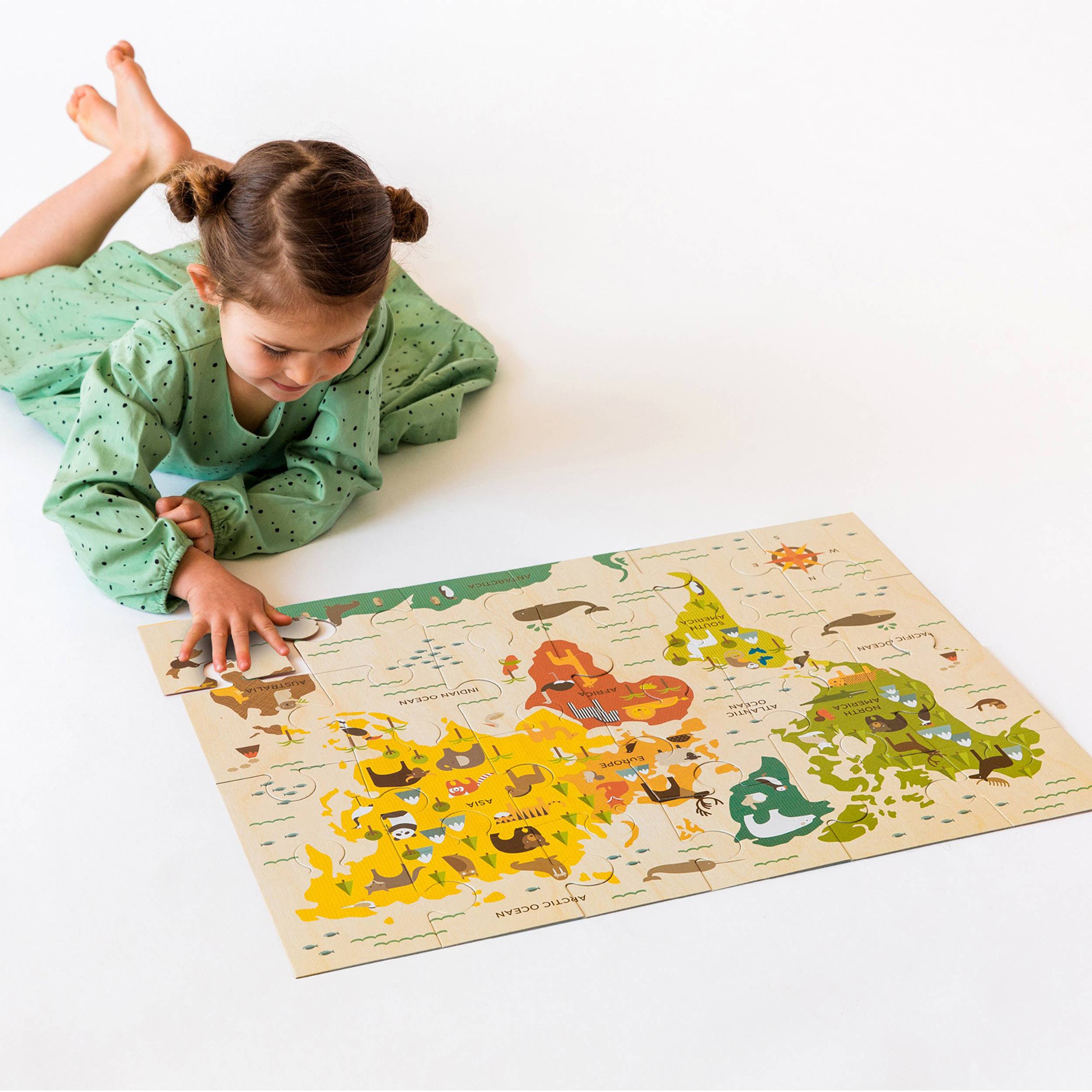 World Map  Our World 24-Piece Floor Puzzle