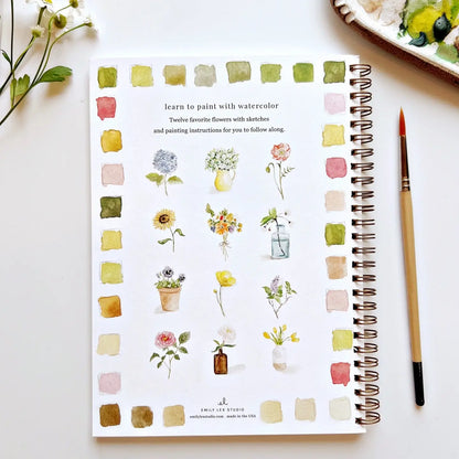 Emily Lex Flowers Watercolor Notebook