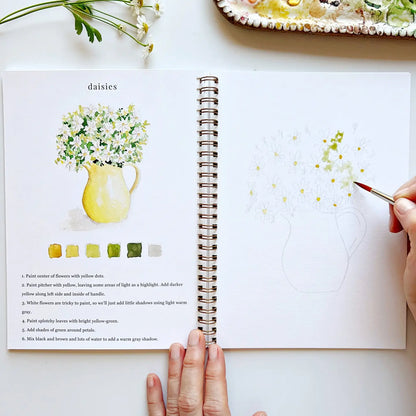 Emily Lex Flowers Watercolor Notebook