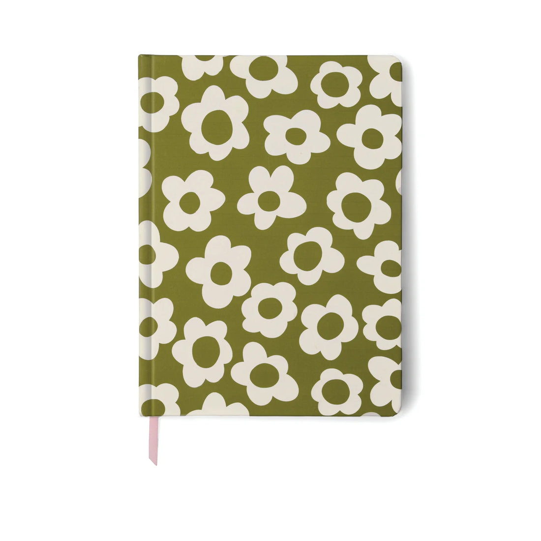 Green Groovy Floral - Jumbo Soft Touch Journal