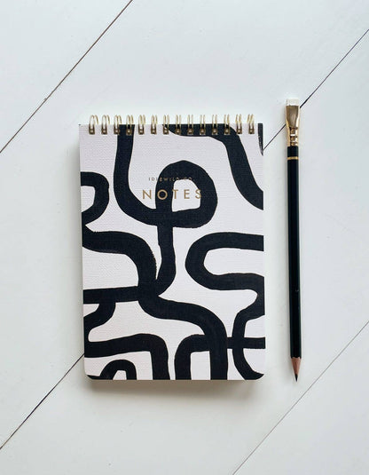 BLACK &amp; WHITE SQUIGGLE JOTTER