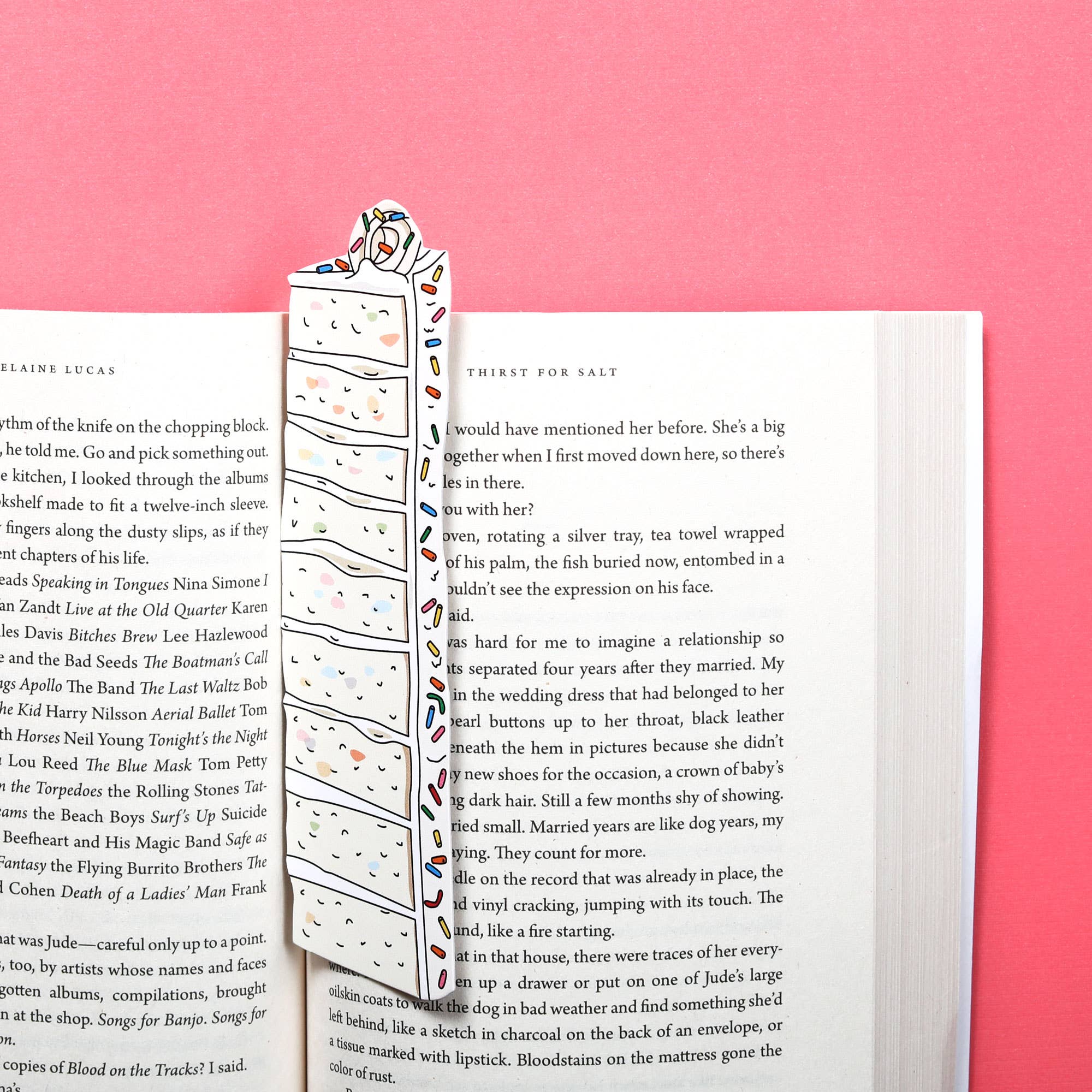 Sprinkle Cake Slice Bookmark (it&