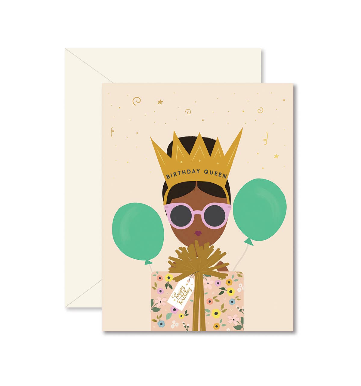 Birthday Queen Floral Greeting Card