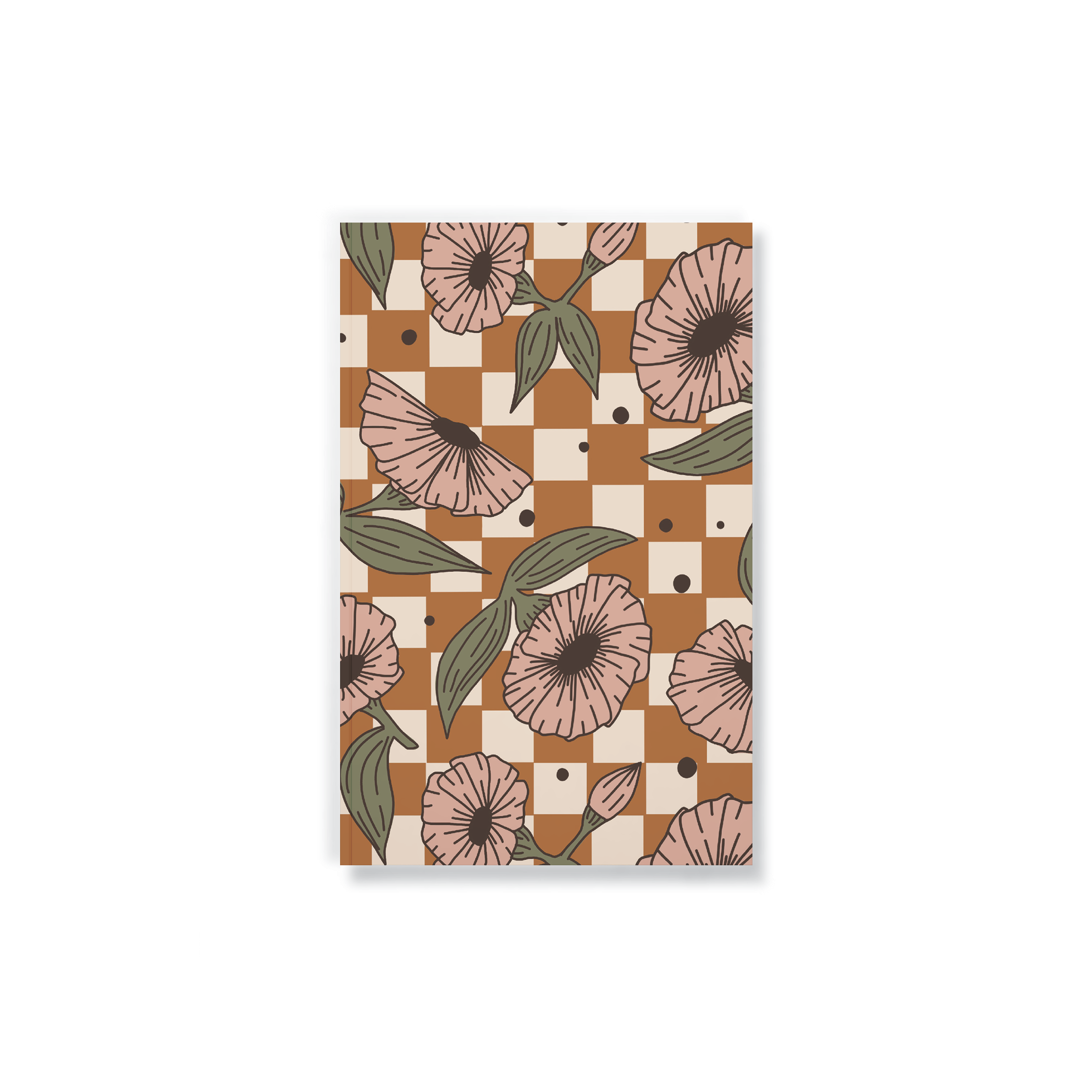 Checks and Flowers Classic Layflat Journal Notebook